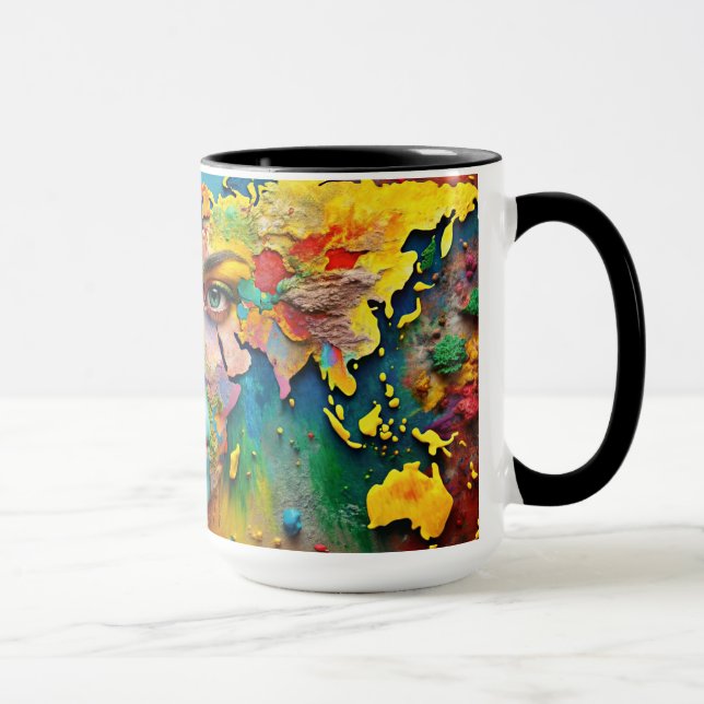 Mug Musique de peinture couleur de l'eau (Droite)
