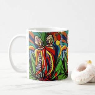 Mug Musique de perroquets pour femmes africaines