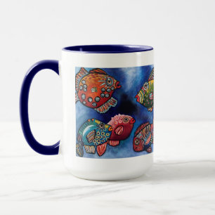 Mug Musique de réunion de famille de poissons