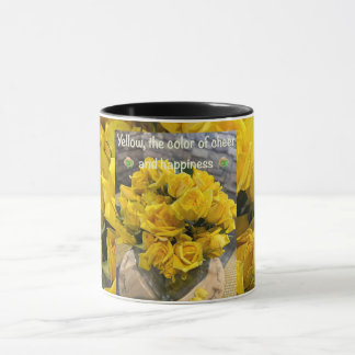 Mug Musique de rose jaune