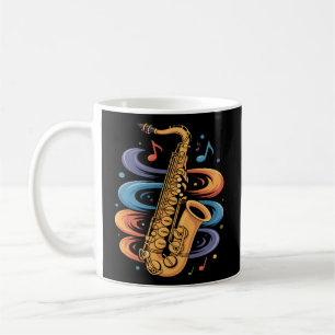 Mug Musique de saxophone colorée Flux Instrument de ja