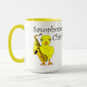 Mug Musique de texte de sélection saxophone