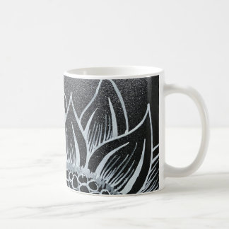 Mug Musique de tournesol noir et blanc