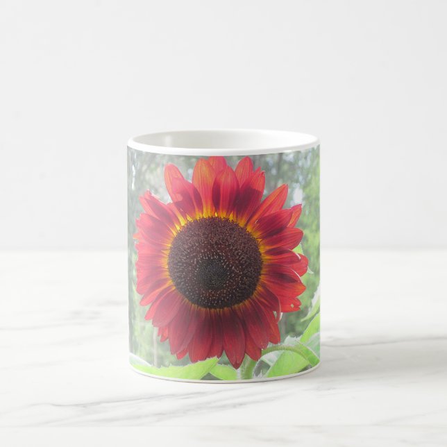 Mug Musique de tournesol rouge rouille (Centre)