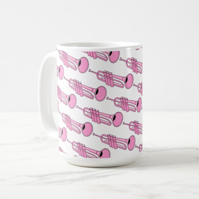 Mug Musique de trompette rose (Devant gauche)
