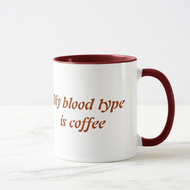 Mug Musique de type sanguin (Droite)