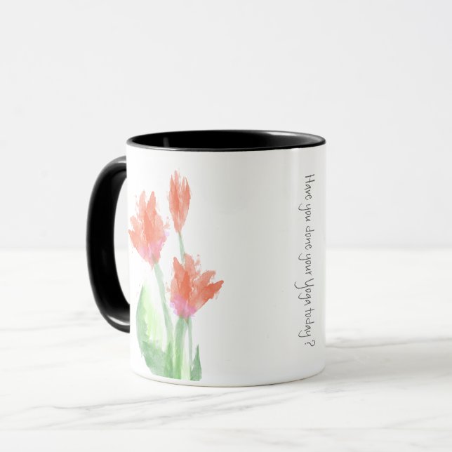 Mug Musique de Yoga Red Tulips (Devant gauche)
