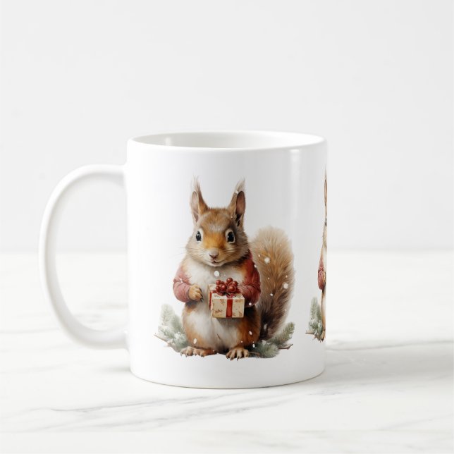 Mug Musique d'écureuil de Noël (Gauche)