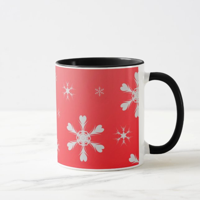 Mug Musique des flocons rouges (Droite)