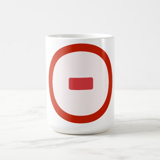 Mug Musique d'icône Moins rouge (Centre)