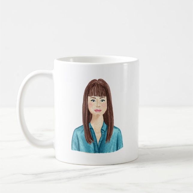 Mug Musique d'image aquarelle personnalisée (Gauche)