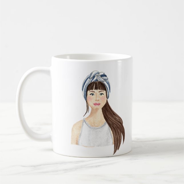 Mug Musique d'image aquarelle personnalisée (Gauche)