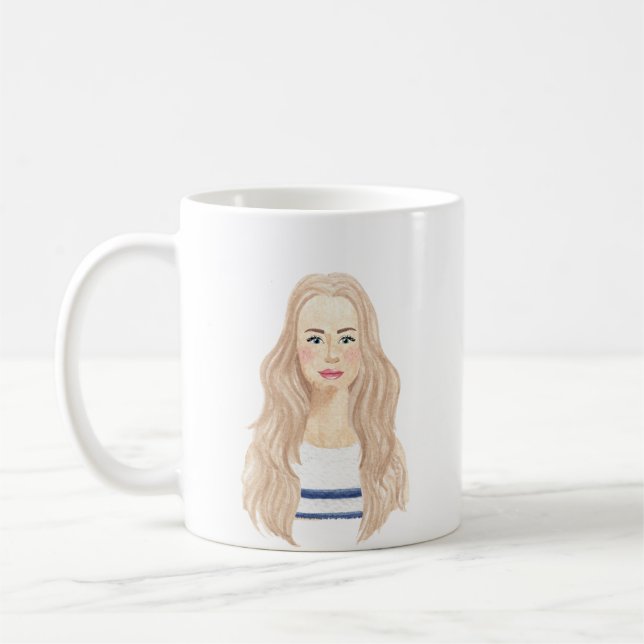 Mug Musique d'image aquarelle personnalisée (Gauche)