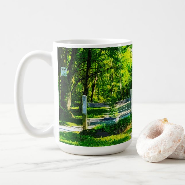 Mug Musique d'image de la nature de style rétro (Avec donut)