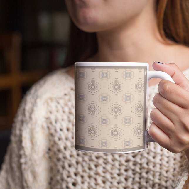 Mug Musique d'impression beige et Brown (Créateur téléchargé)