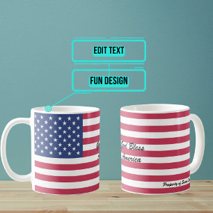 Mug Musique drapeau américain personnalisée