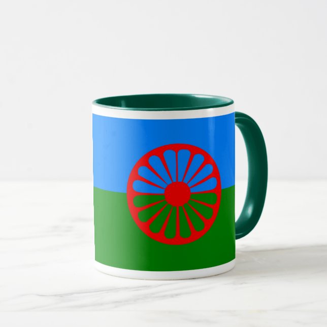 Mug Musique du drapeau rom (Devant droit)