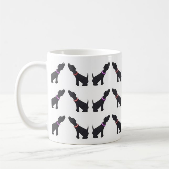 Mug Musique du Labrador noir (Gauche)