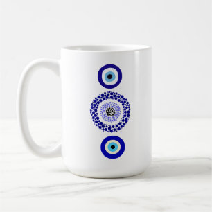 Mug Musique en céramique à oeil bleu personnalisé