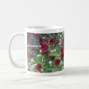 Mug Musique en céramique avec des pétunias