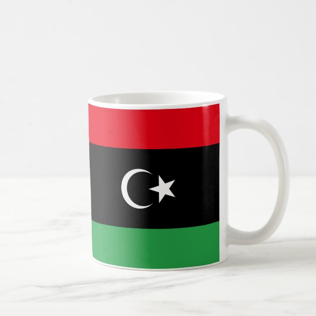 Mug Musique en céramique du drapeau libyen (Droite)