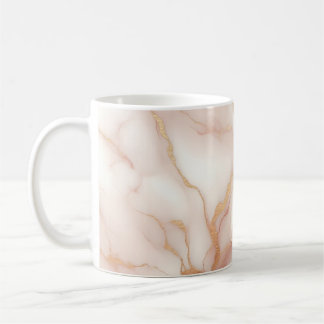 Mug Musique en marbre rose vif aux veines d'or