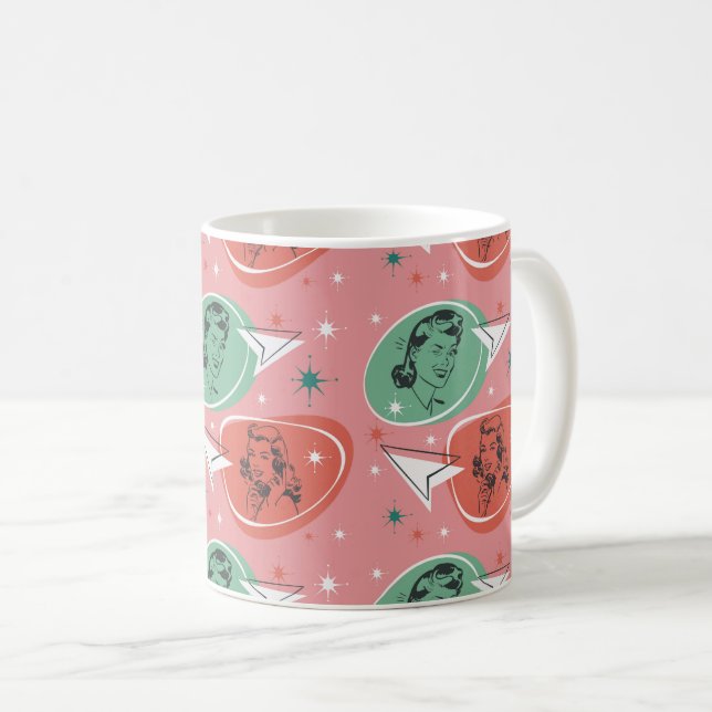 Mug Musique féminine kitsch rétro (Devant droit)
