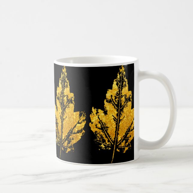 Mug Musique Feuille d'érable d'or (Droite)