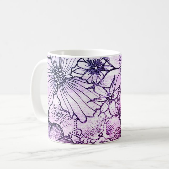 Mug Musique florale de la lavande (Devant gauche)