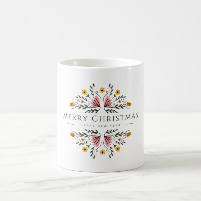 Mug Musique florale de Noël (Centre)