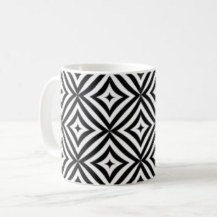 Mug Musique géométrique noire et blanche
