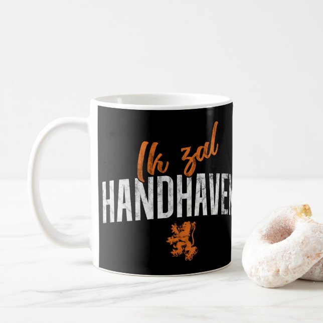 Mug Musique hollandaise Motto Ik Zal Handhaven (Avec donut)