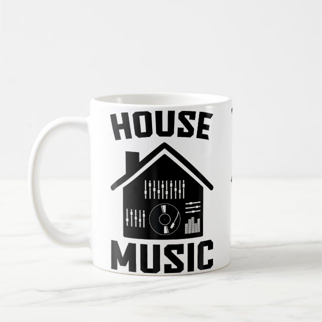 Mug Musique House Edm Rave Dj House (Gauche)