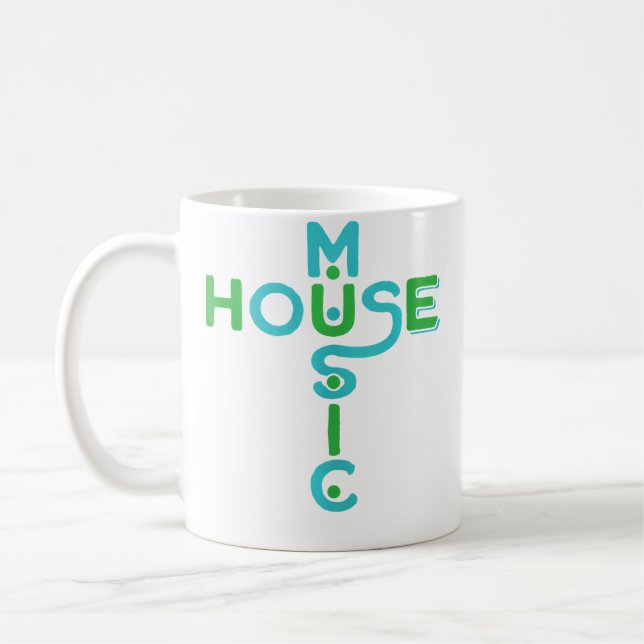 Mug Musique House Edm Rave Dj House (Gauche)