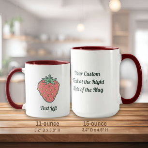 Mug Musique Icône fraise