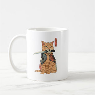 Mug Musique japonaise Samurai Cat