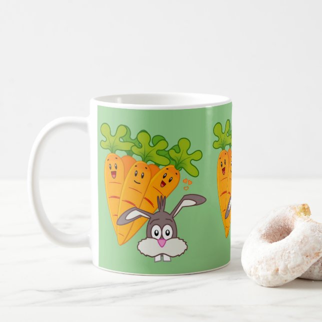 Mug Musique lapin aux carottes vertes (Avec donut)
