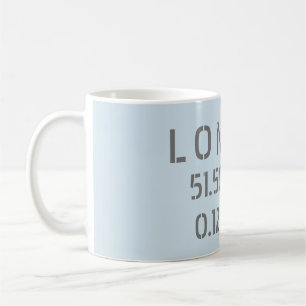 Mug Musique Latitude Longitude Londres