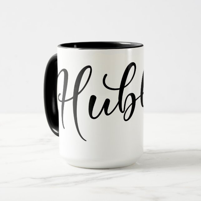 Mug Musique Mariage Hubby avec intérieur noir  (Devant gauche)