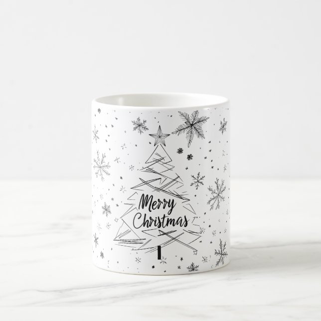 Mug Musique moderne Joyeux Arbre de Noël (Centre)