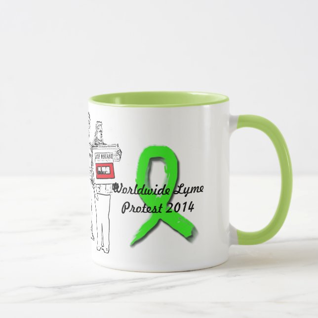 Mug Musique mondiale de protestation de Lyme (Droite)