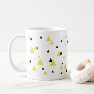 Mug Musique Motif géométrique jaune et noir