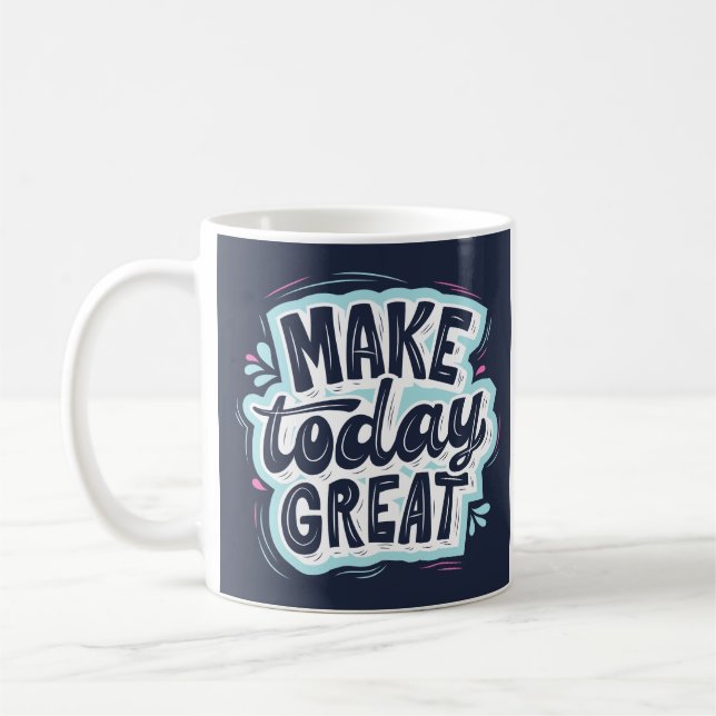 Mug Musique Motivationnelle Simple Noire (Gauche)