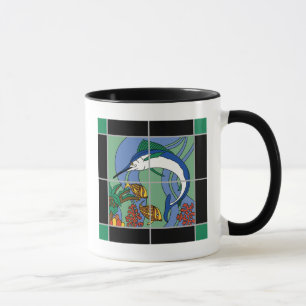 Mug Musique murale de tuiles de marlin de l'île de Ca