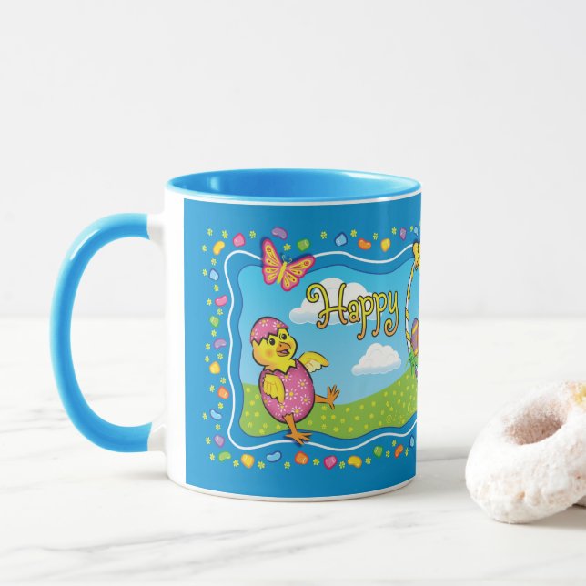 Mug Musique Pâques Panier en céramique (Avec donut)