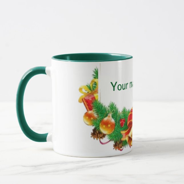 Mug Musique personnalisable de Noël (Gauche)