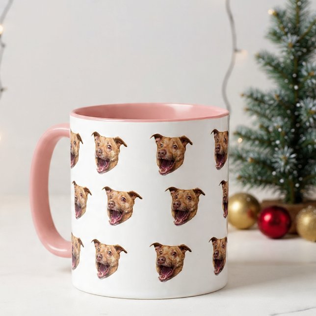 Mug Musique personnalisée à visage de chien | Musique  (Créateur téléchargé)