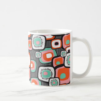 Mug Musique personnalisée Carrés de fleurs Retro Sushi