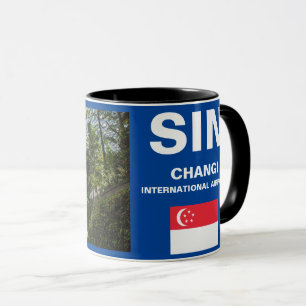 Mug Musique personnalisée de l'aéroport de Singapour C