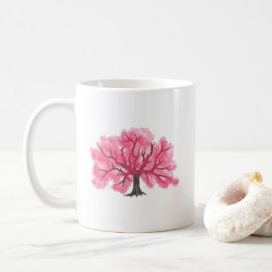 Mug Musique personnalisée en fleurs de cerisiers roses